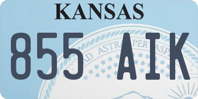KS license plate 855AIK