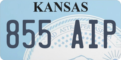 KS license plate 855AIP