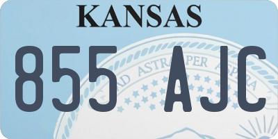 KS license plate 855AJC