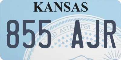 KS license plate 855AJR