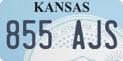 KS license plate 855AJS