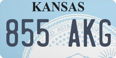 KS license plate 855AKG