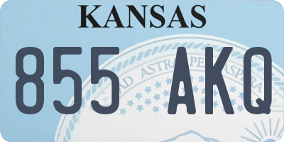 KS license plate 855AKQ