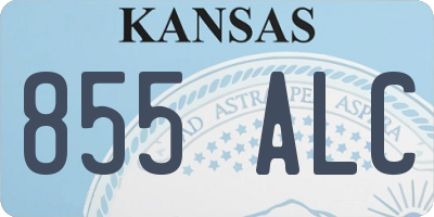 KS license plate 855ALC