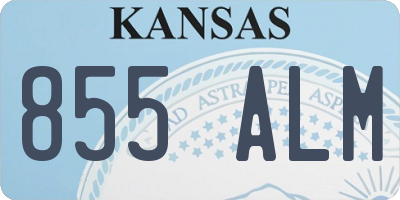 KS license plate 855ALM