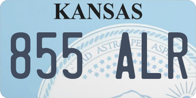 KS license plate 855ALR