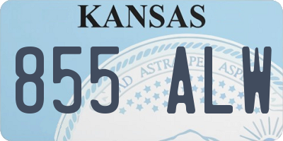 KS license plate 855ALW