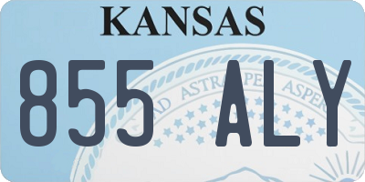 KS license plate 855ALY