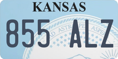 KS license plate 855ALZ