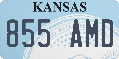 KS license plate 855AMD