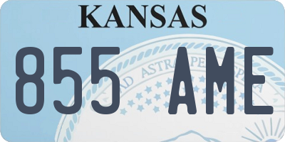 KS license plate 855AME