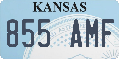 KS license plate 855AMF
