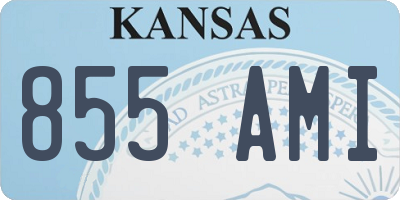 KS license plate 855AMI