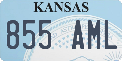 KS license plate 855AML
