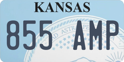 KS license plate 855AMP