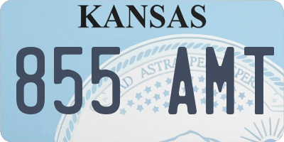 KS license plate 855AMT