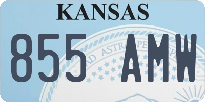 KS license plate 855AMW