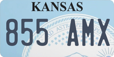 KS license plate 855AMX