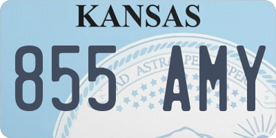 KS license plate 855AMY