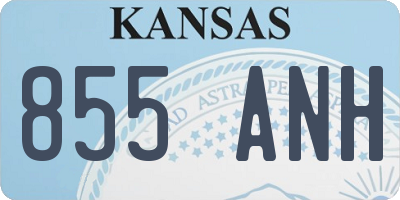 KS license plate 855ANH