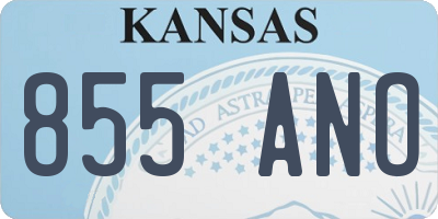 KS license plate 855ANO