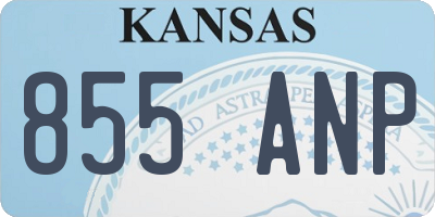 KS license plate 855ANP