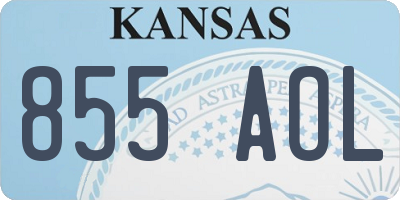KS license plate 855AOL