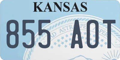 KS license plate 855AOT