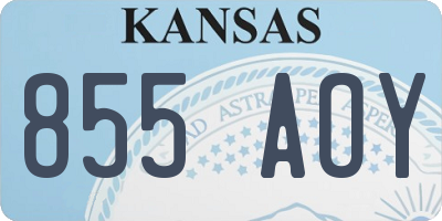 KS license plate 855AOY