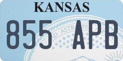 KS license plate 855APB