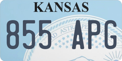 KS license plate 855APG