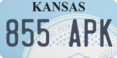 KS license plate 855APK
