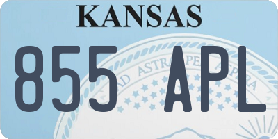 KS license plate 855APL