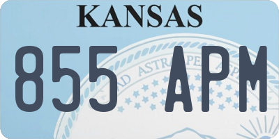 KS license plate 855APM