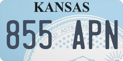 KS license plate 855APN