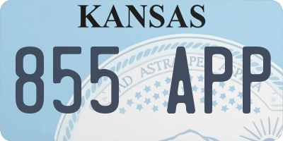 KS license plate 855APP