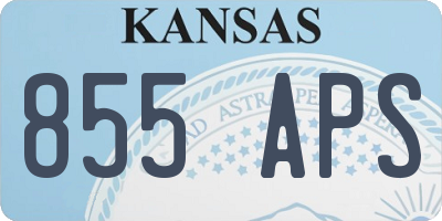 KS license plate 855APS