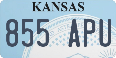 KS license plate 855APU