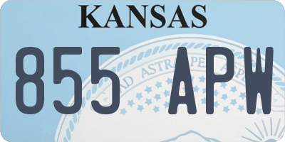 KS license plate 855APW