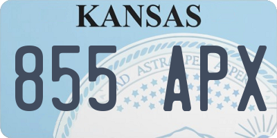 KS license plate 855APX