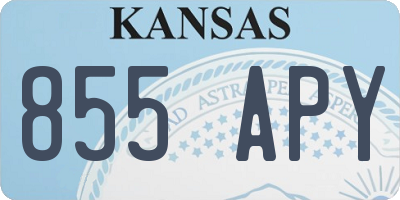 KS license plate 855APY
