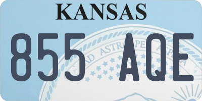 KS license plate 855AQE