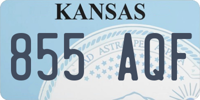 KS license plate 855AQF