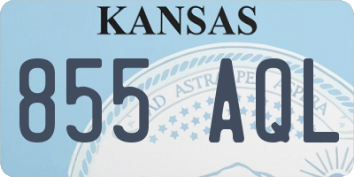 KS license plate 855AQL