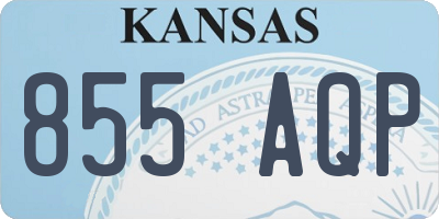 KS license plate 855AQP