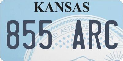 KS license plate 855ARC