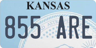 KS license plate 855ARE