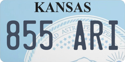 KS license plate 855ARI