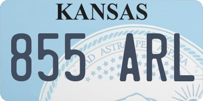 KS license plate 855ARL