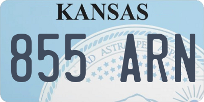 KS license plate 855ARN